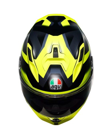 CASCO AGV K7 GLIMPSE MATT BLACK/YELLOW FLUO