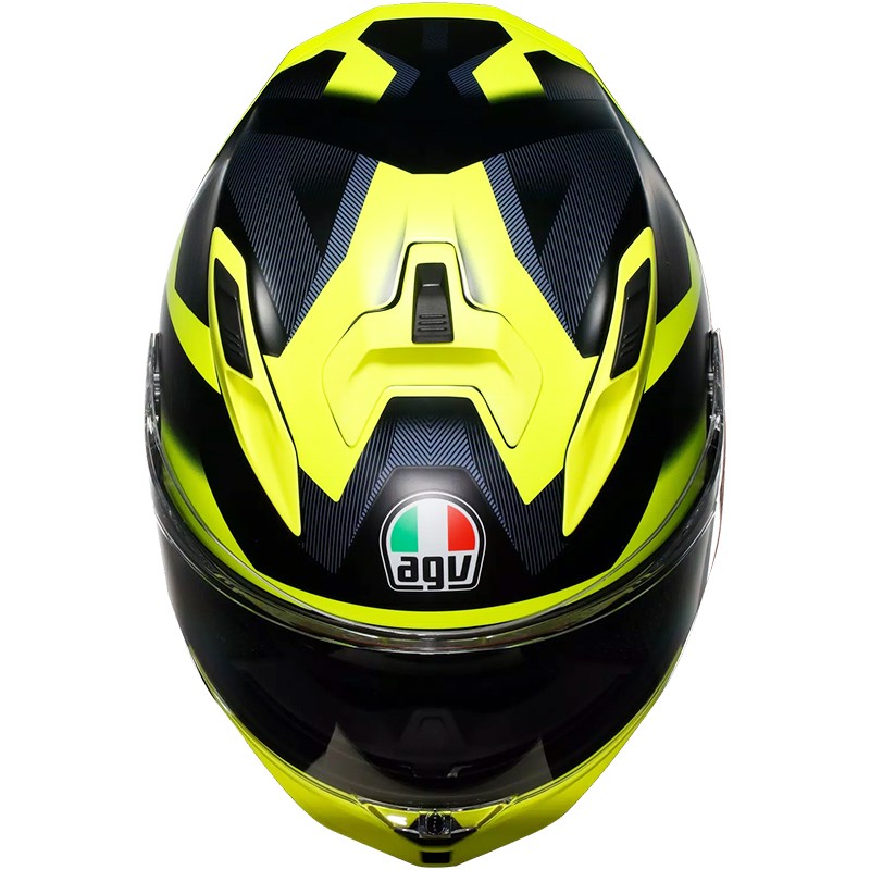 CASCO AGV K7 GLIMPSE MATT BLACK/YELLOW FLUO