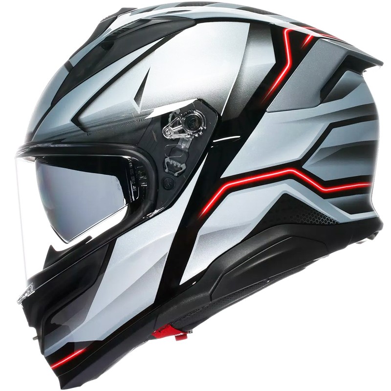 CASCO AGV K7 JAEGER BLACK/SILVER
