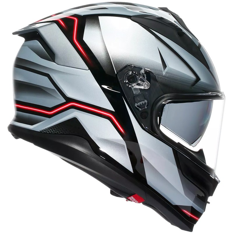 CASCO AGV K7 JAEGER BLACK/SILVER