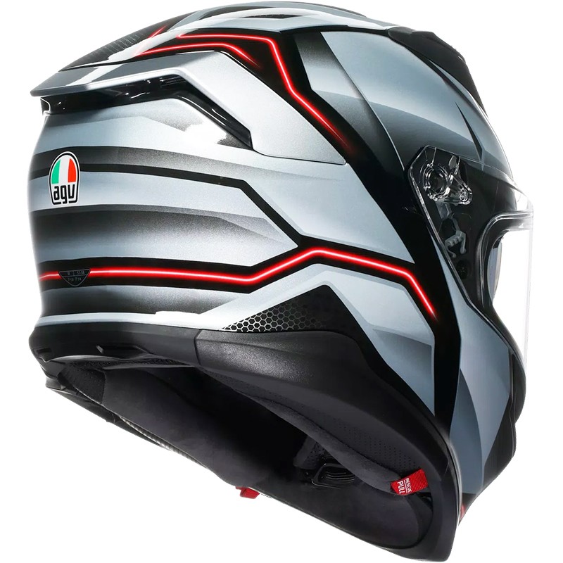CASCO AGV K7 JAEGER BLACK/SILVER