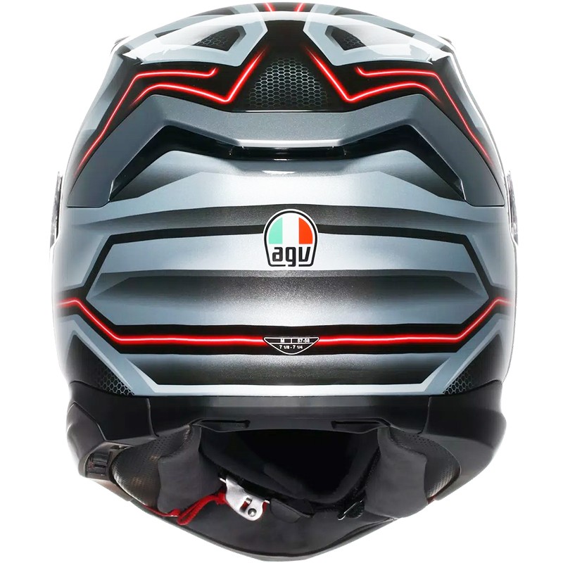 CASCO AGV K7 JAEGER BLACK/SILVER