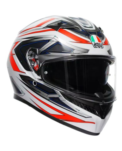CASCO AGV K3 SPACE MATT WHITE/RED FLUO