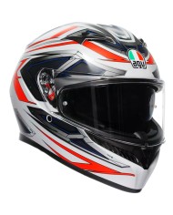 CASCO AGV K3 SPACE MATT WHITE/RED FLUO