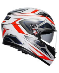 CASCO AGV K3 SPACE MATT WHITE/RED FLUO