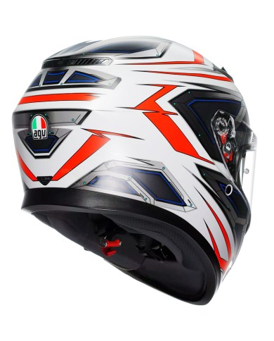 CASCO AGV K3 SPACE MATT WHITE/RED FLUO