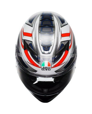 CASCO AGV K3 SPACE MATT WHITE/RED FLUO