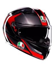 CASCO AGV K3 STRIGA BLACK/GREY/RED