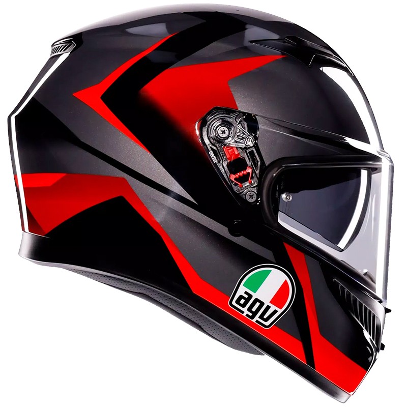 CASCO AGV K3 STRIGA BLACK/GREY/RED