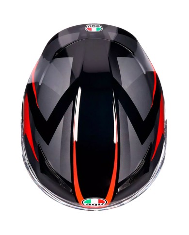 CASCO AGV K3 STRIGA BLACK/GREY/RED