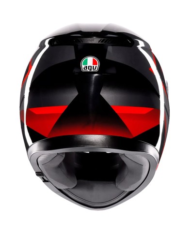 CASCO AGV K3 STRIGA BLACK/GREY/RED