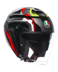 CASCO AGV IRIDES ZURIGO BLACK/RED/YELLOW FLUO