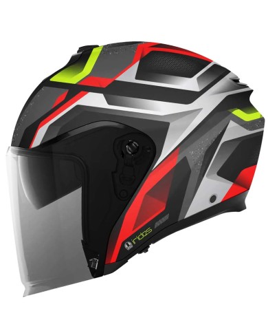 CASCO AGV IRIDES ZURIGO BLACK/RED/YELLOW FLUO