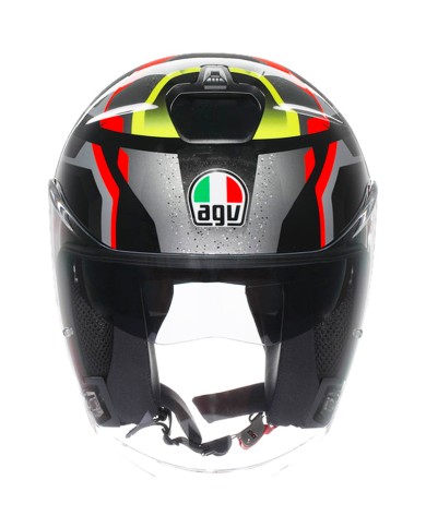 CASCO AGV IRIDES ZURIGO BLACK/RED/YELLOW FLUO