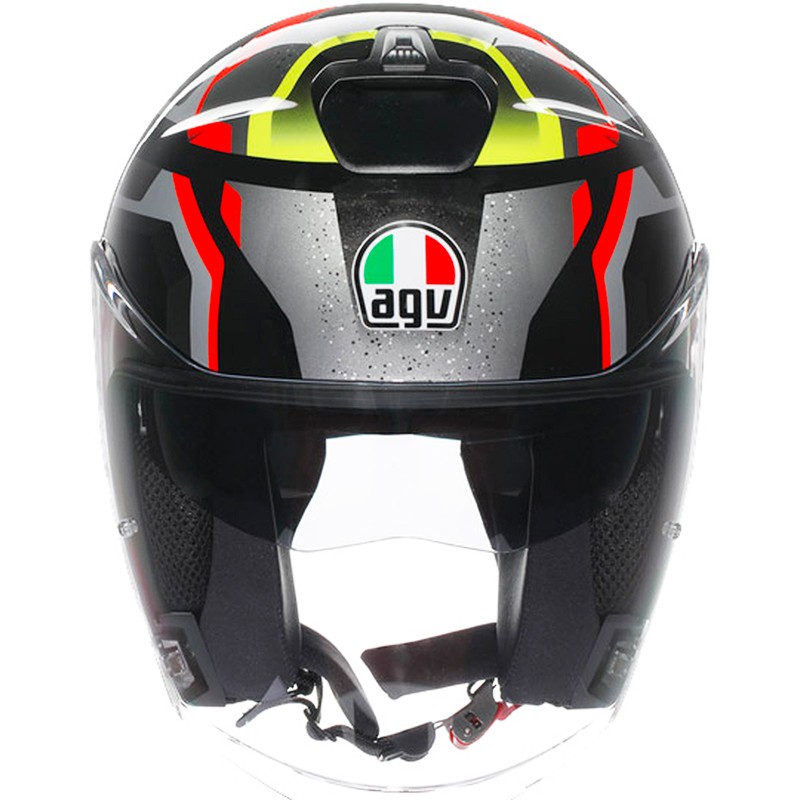 CASCO AGV IRIDES ZURIGO BLACK/RED/YELLOW FLUO