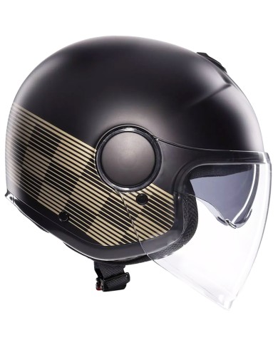 CASCO AGV ETERES PONZA MATT BLACK/GOLD