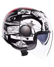 CASCO AGV ETERES HISTORY MATT BLACK/WHITE/RED