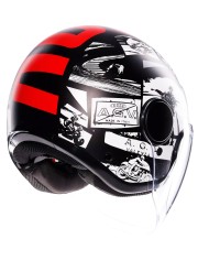 CASCO AGV ETERES HISTORY MATT BLACK/WHITE/RED
