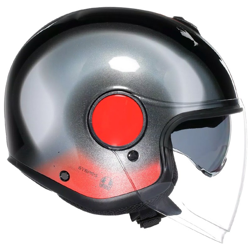 CASCO AGV ETERES LEVANTO BLACK/SILVER/RED