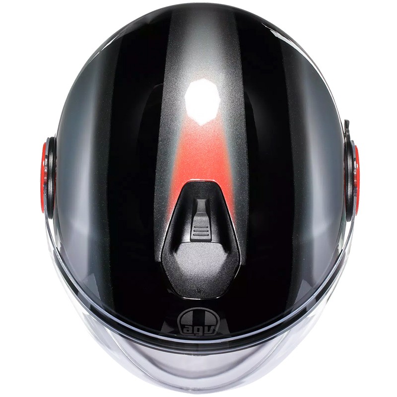 CASCO AGV ETERES LEVANTO BLACK/SILVER/RED