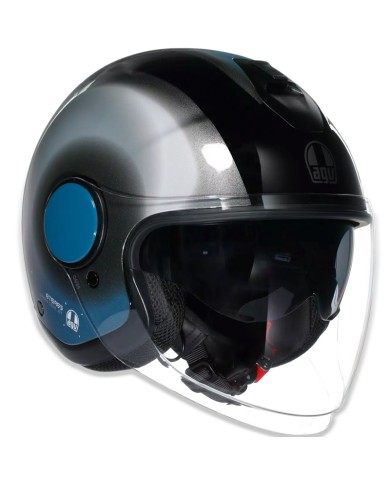 CASCO AGV ETERES LEVANTO BLACK/SILVER/BLUE