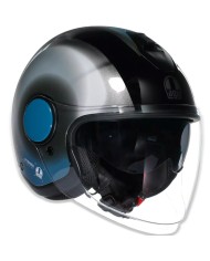 CASCO AGV ETERES LEVANTO BLACK/SILVER/BLUE