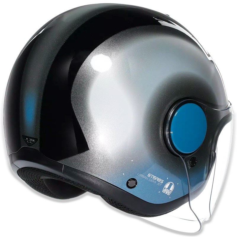 CASCO AGV ETERES LEVANTO BLACK/SILVER/BLUE