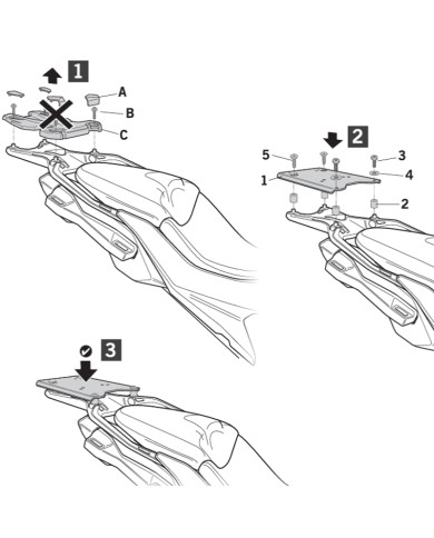 KIT DE FIJACIÓN POSTERIOR SHAD W0SX10ST BMW S1000XR