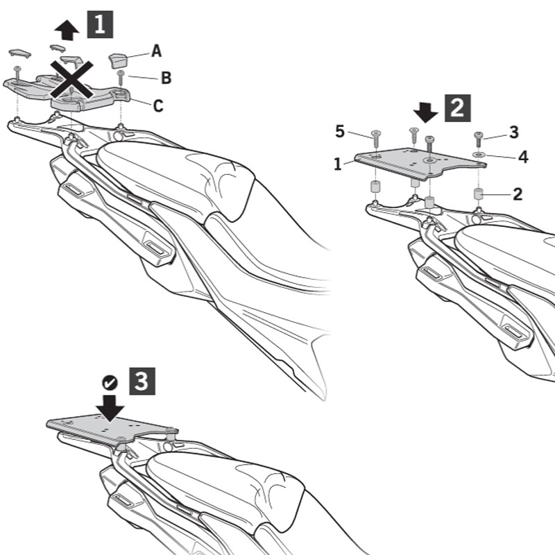 KIT DE FIJACIÓN POSTERIOR SHAD W0SX10ST BMW S1000XR