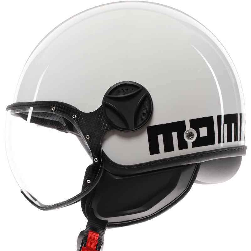 CASCO MOMO DESIGN FGTR CLASSIC WHITE/BLACK