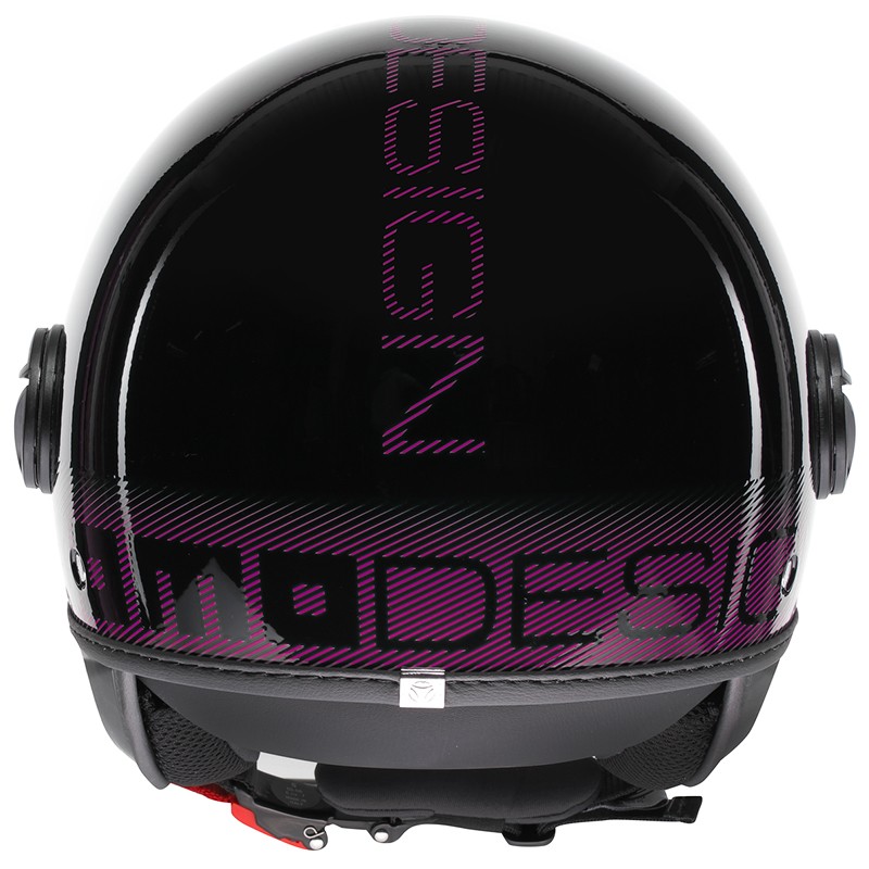CASCO MOMO DESIGN FGTR CLASSIC STRIPES BLACK/FUCSIA