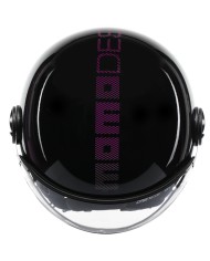 CASCO MOMO DESIGN FGTR CLASSIC STRIPES BLACK/FUCSIA