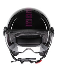 CASCO MOMO DESIGN FGTR CLASSIC STRIPES BLACK/FUCSIA