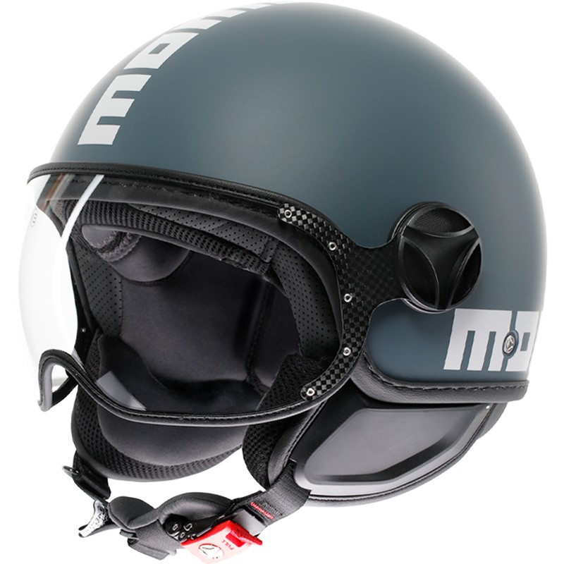 CASCO MOMO DESIGN FGTR CLASSIC CANDY MATT OTTANIO GREY/WHITE