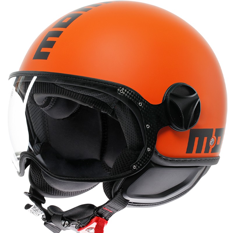 CASCO MOMO DESIGN FGTR CLASSIC MATT ORANGE/BLACK