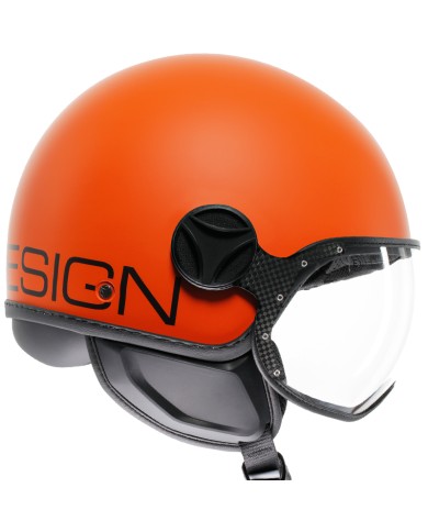 CASCO MOMO DESIGN FGTR CLASSIC MATT ORANGE/BLACK