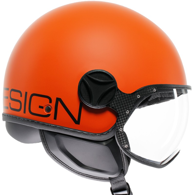 CASCO MOMO DESIGN FGTR CLASSIC MATT ORANGE/BLACK