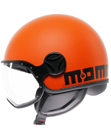 CASCO MOMO DESIGN FGTR CLASSIC MATT ORANGE/BLACK