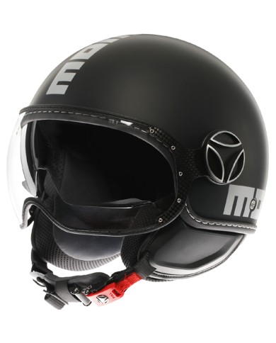 CASCO MOMO DESIGN FGTR EVO MATT BLACK/SILVER