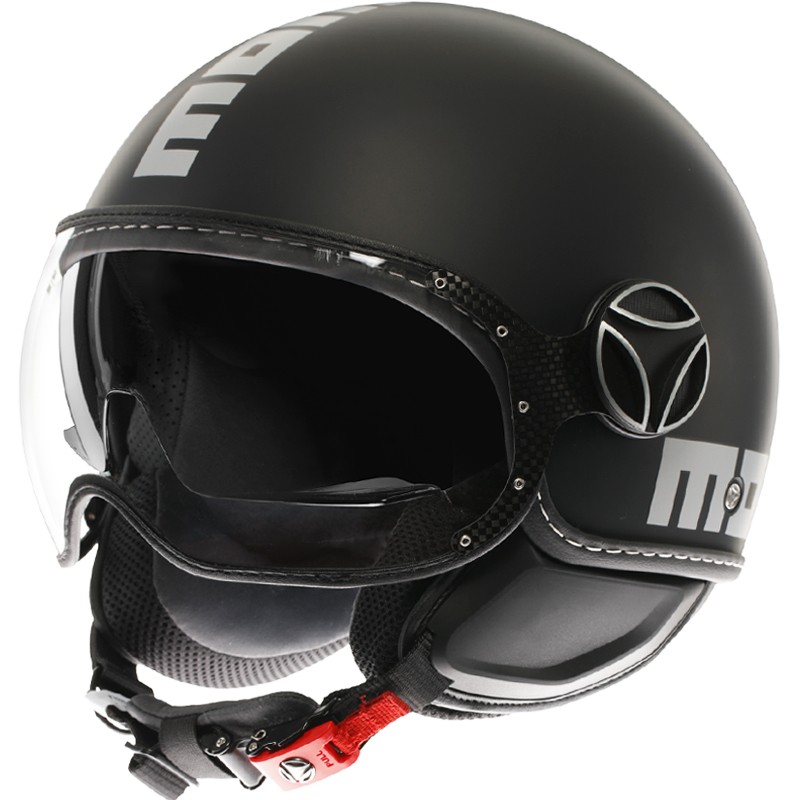 CASCO MOMO DESIGN FGTR EVO MATT BLACK/SILVER