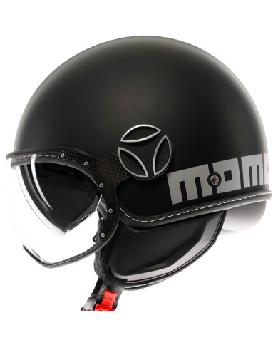 CASCO MOMO DESIGN FGTR EVO MATT BLACK/SILVER