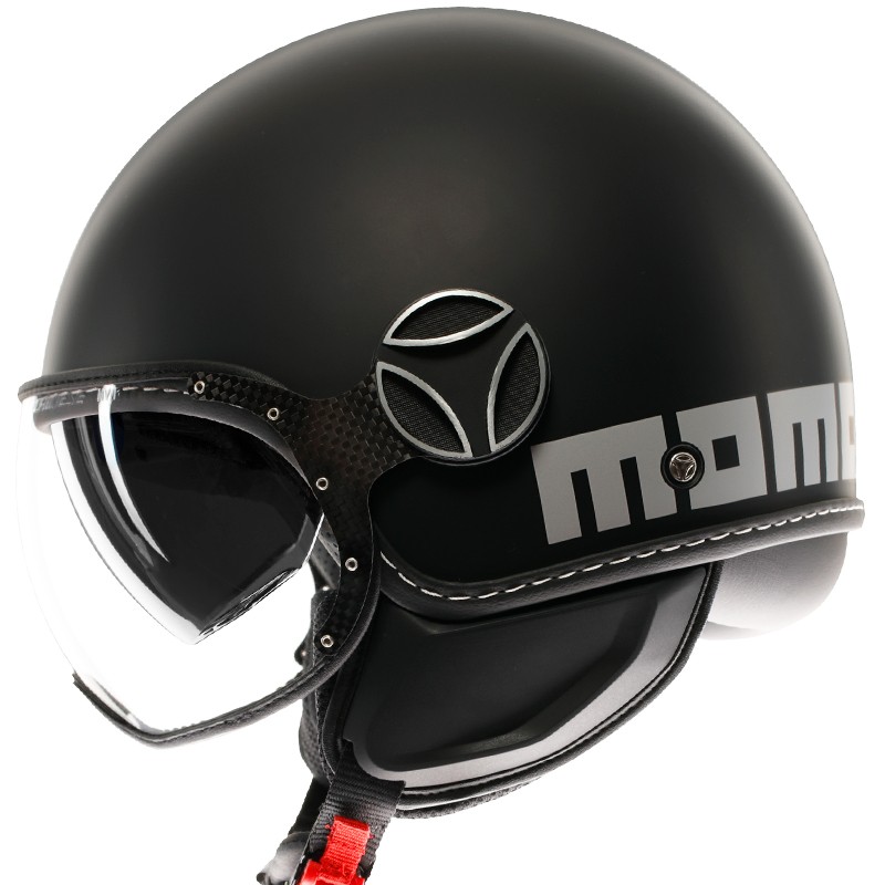 CASCO MOMO DESIGN FGTR EVO MATT BLACK/SILVER
