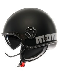 CASCO MOMO DESIGN FGTR EVO MATT BLACK/SILVER