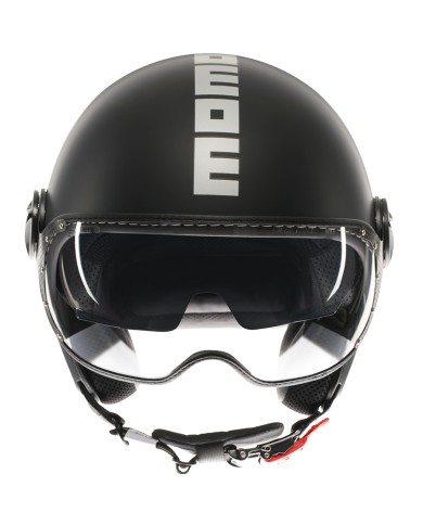CASCO MOMO DESIGN FGTR EVO MATT BLACK/SILVER