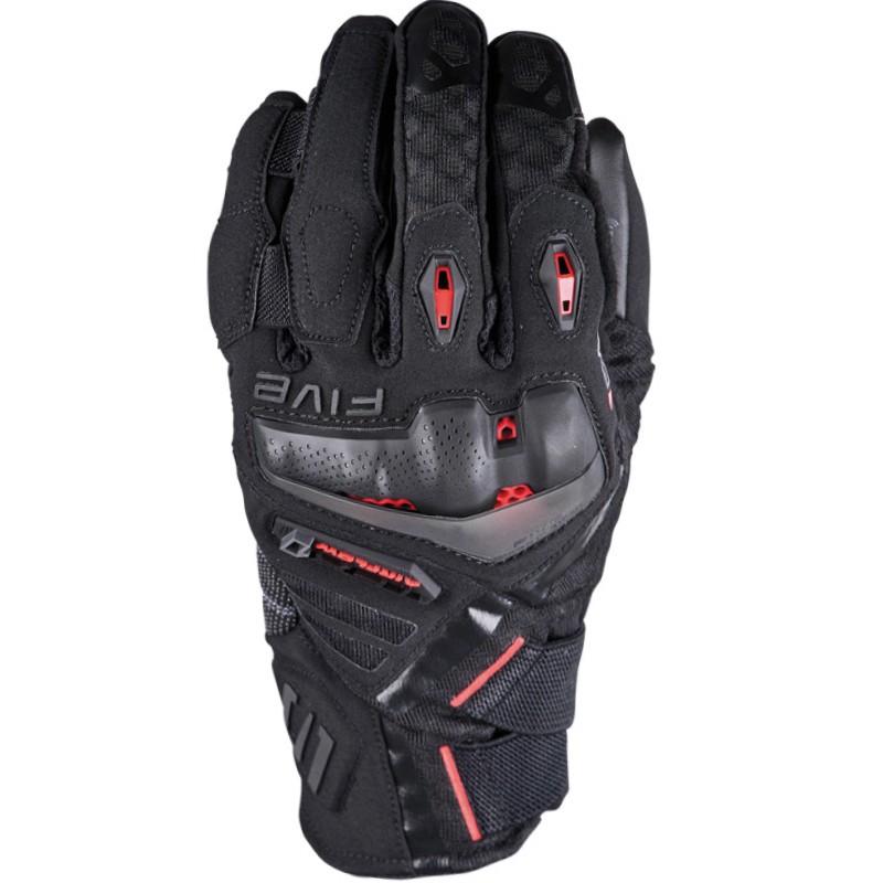 GUANTES FIVE TFX1 AIRFLOW NEGRO/ROJO FLUOR
