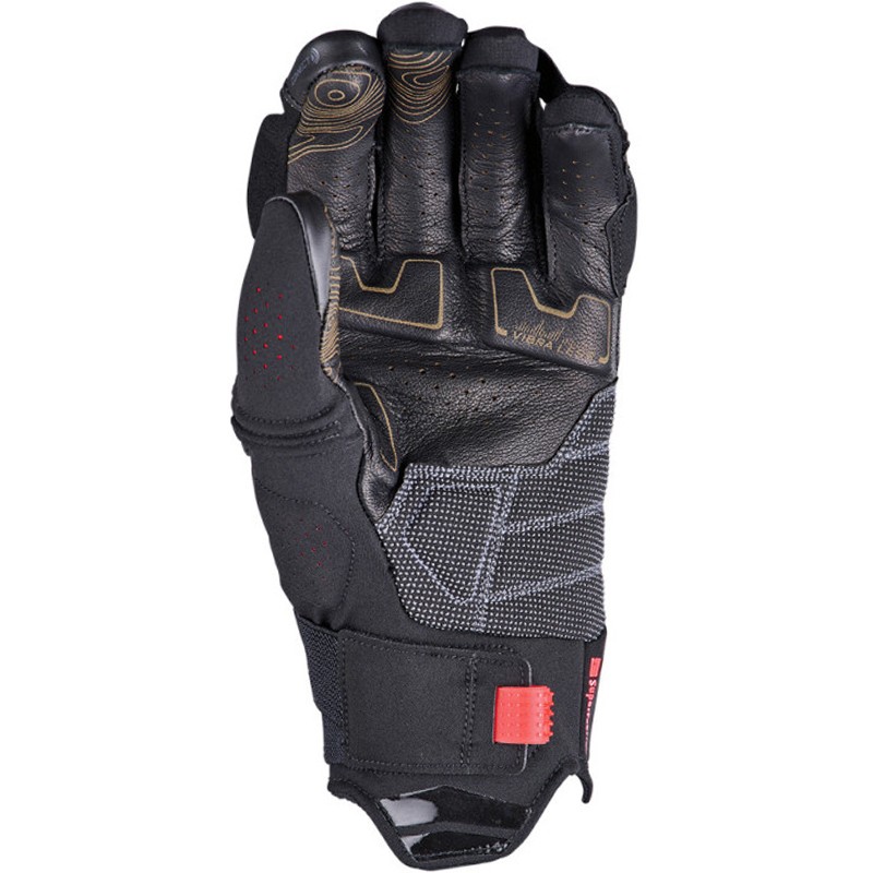 GUANTES FIVE TFX1 AIRFLOW NEGRO/ROJO FLUOR