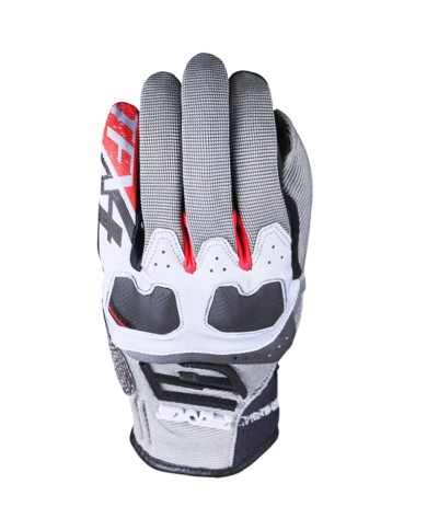 GUANTES FIVE TFX4 GRIS/ROJO