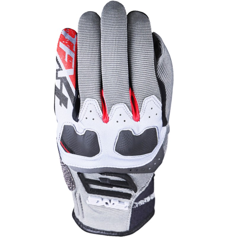 GUANTES FIVE TFX4 GRIS/ROJO