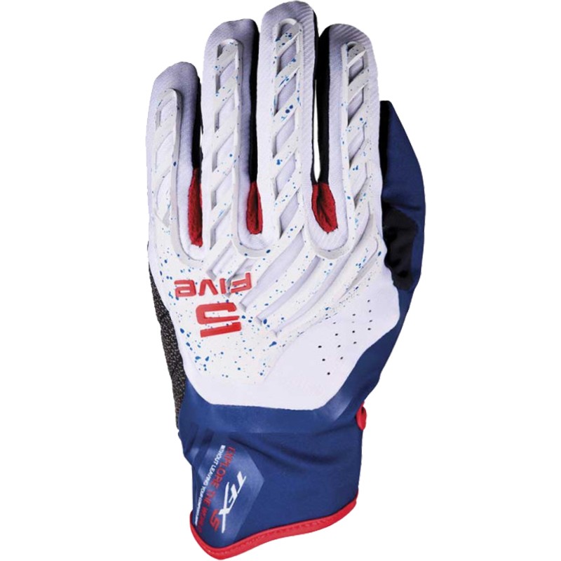 GUANTES FIVE TFX5 GRIS/AZUL/ROJO