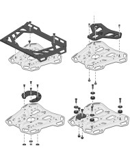 KIT DE FIJACIÓN POSTERIOR SW-MOTECH ADVENTURE-RACK HONDA GPT.01.622.19000/B
